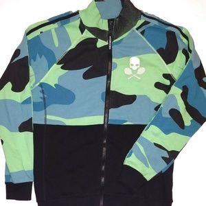 Hydrogen Full Zip Sweatshirt  | Blue Green Camo